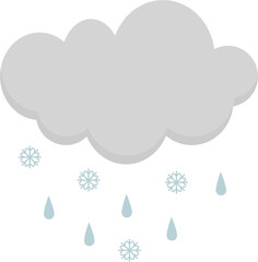 Sleet weather illustration for learning forecast vocabulary
