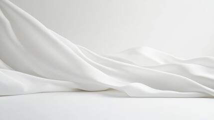 Fototapeta premium Simple white background with a clean surface and soft lighting effects, ideal for elegant product photography or design projects