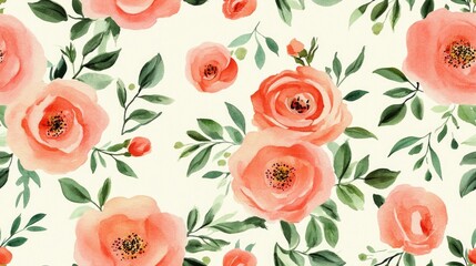 Watercolor floral pattern
