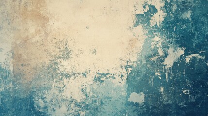 Abstract blue and beige grunge texture with uneven surface.