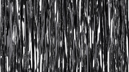 shimmering straight tinsel garland curtain texture in a solid metallic gray color