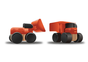 Fototapeta premium toy truck on a white background