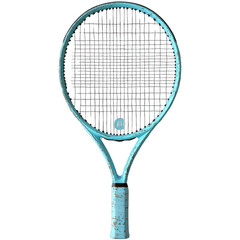 Teal tennis racket on a isolated on transparent background  png file
