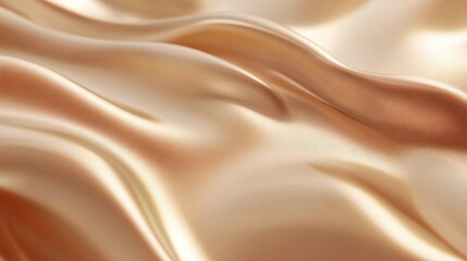 Obraz premium A smooth, flowing fabric texture in warm golden tones.