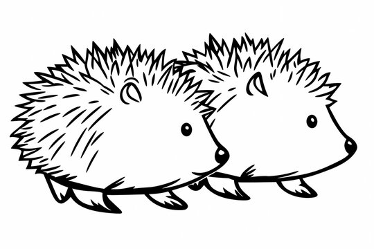 recommend clip art: Cute hedgehog coloring page for kids, ideal for creative learning fun.