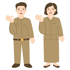 couple of indonesian civil servant called pns or asn