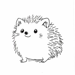 Cute hedgehog coloring page for kids, ideal for creative learning fun.