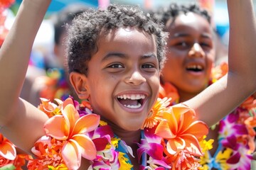 Joyful celebration: people celebrating and having fun on Fiji independence day, enjoying festivities, cultural traditions, unity, reflecting national pride and spirit of freedom in vibrant activities.