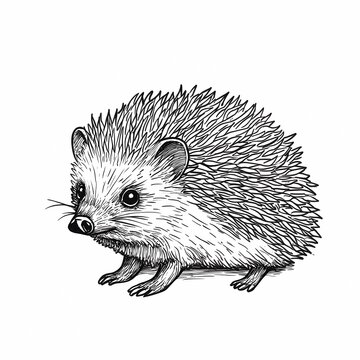recommend clip art: Cute hedgehog coloring page for kids, ideal for creative learning fun.