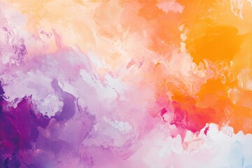 Vibrant and cheerful abstract backdrop featuring shades of pink orange and purple in a pastel style