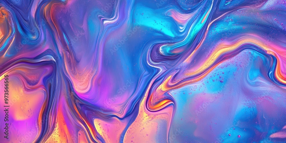 Poster abstract wavy liquid background featuring a digitally painted texture ideal for web design templates