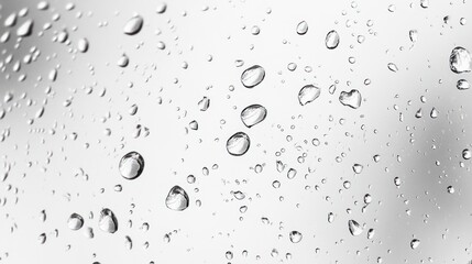 Close-up of water droplets on a glass surface.