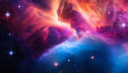 colorful cosmic background with stars and nebulae