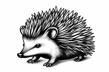 Cute hedgehog coloring page for kids, ideal for creative learning fun.