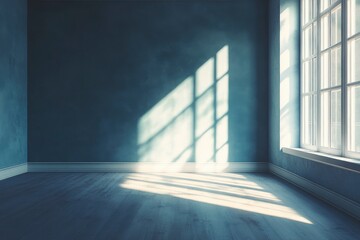 Empty Room With Natural Light Creative Copy Space Background Design Interior Concept , ai