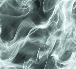 Obraz premium Abstract Smoke Texture with White Smoke Swirls on Dark Green Background