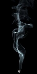 Abstract Smoke Swirls in Black Background
