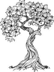 Fototapeta premium Flower Tree SVG / Instant Digital Download/Cricut
