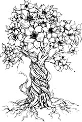Fototapeta premium Flower Tree SVG / Instant Digital Download/Cricut