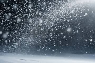 Whirling Snow Particles with Intense Light Snow Shower and Intricate Winter Effects
