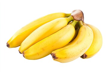 Banana fruit isolated on a white background. Bunch of bananas clipping path , ai