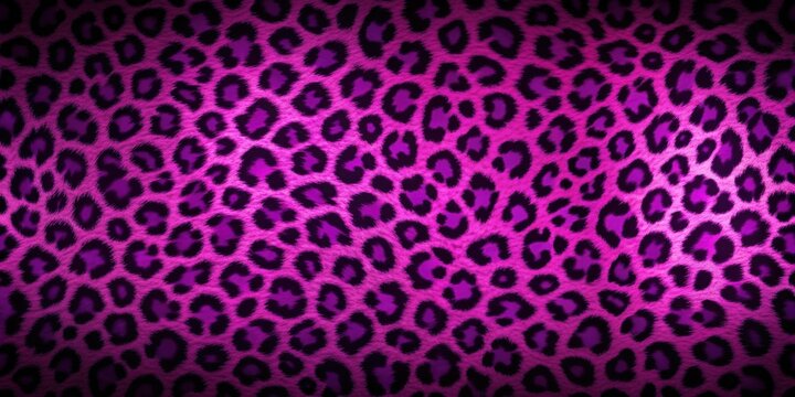 Vibrant neon purple leopard print design on a dark background, jungle, wild, animal, print, fierce, abstract, pattern, exotic