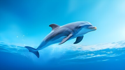 Fototapeta premium dolphin jumping out of water