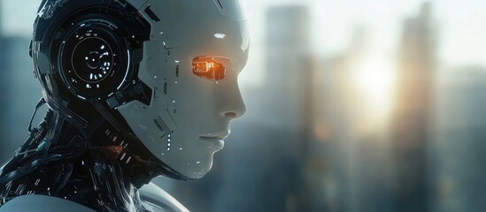 Fototapeta premium Future technology AI s influence on the human mind The role of artificial intelligence in transforming human roles