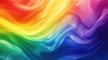 Obraz premium Beautiful LGBTQ background featuring vibrant rainbow colors, with soft gradients and smooth textures, symbolizing diversity and pride