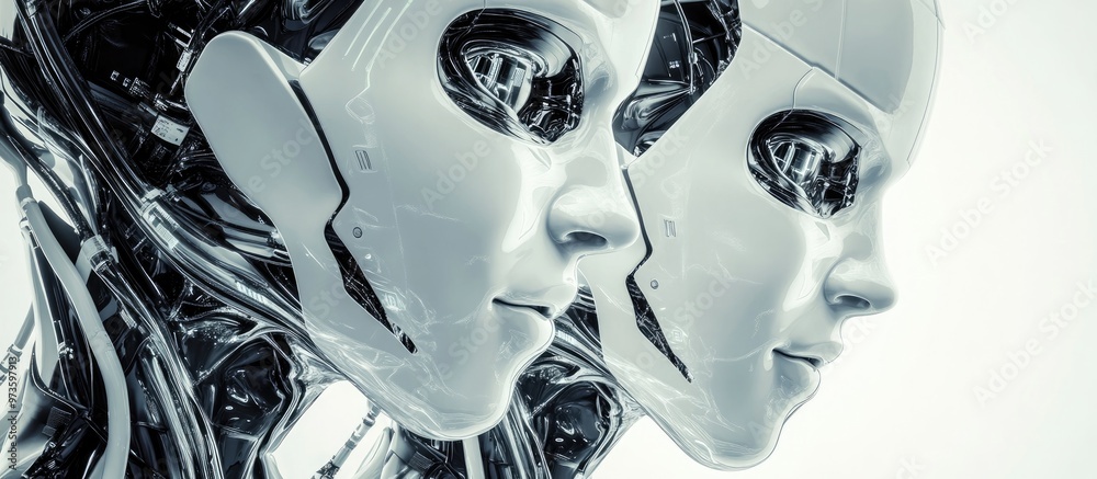 Wall mural concepts of artificial intelligence automation and contemporary information technology