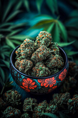 Cannibus buds on display