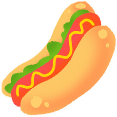 hot dog with mustard