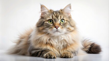 Fluffy cat striking a cute and funny pose with irresistibly soft fur, cat, fluffy, cute, funny, pose, adorable, furry, pet