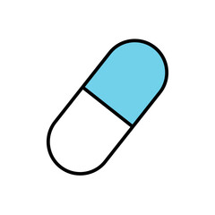 medicine capsule icon for app or web
