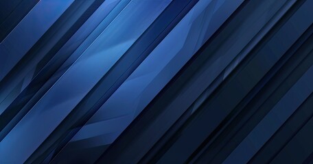 Obraz premium Abstract blue geometric background with layered diagonal shapes, ideal for digital designs and modern aesthetics.