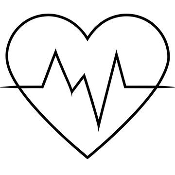 recommend clip art: heart rate outline coloring book page line art drawing