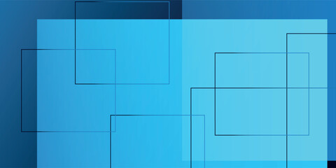 Blue abstract gradient shape background. Vector illustration, modern arrow lines.