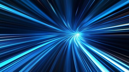 Blue light line glow network connection ray digital technology