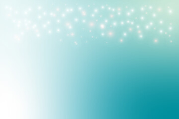 Abstract background with glowing stars. Christmas blue background with snowflakes. Sparkles on blue background.
