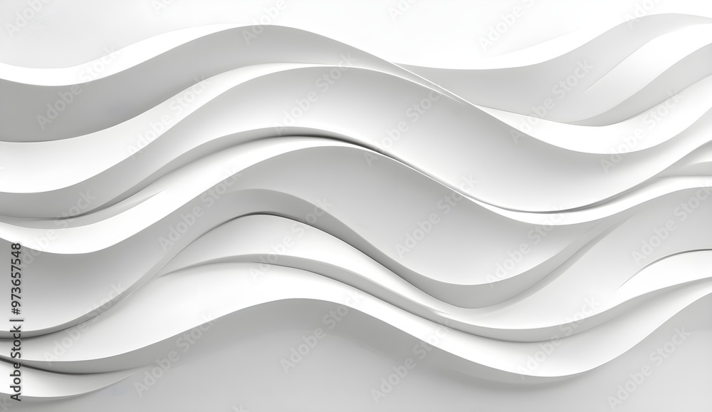 Poster abstract white wavy background