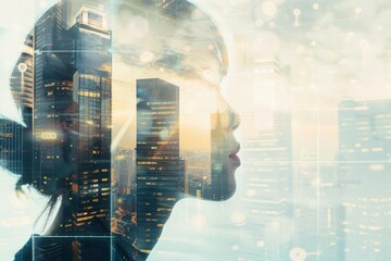 Advancing Industries. Economic growth background, technology concept