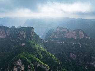 Aerial photography of Wangmangling in Taihang Mountain, Lingchuan County, Jincheng, Shanxi