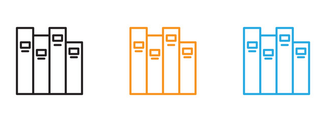 Book icon Thin line illustration set