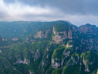 Aerial photography of Wangmangling in Taihang Mountain, Lingchuan County, Jincheng, Shanxi