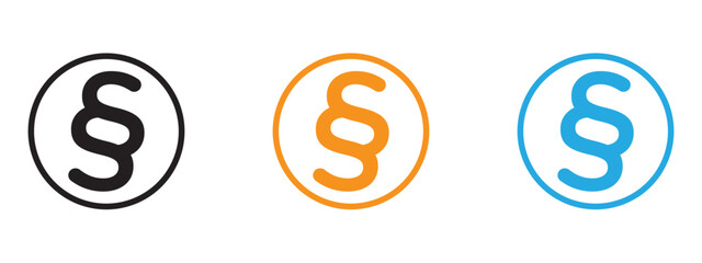 Paragraph icon Thin line illustration set