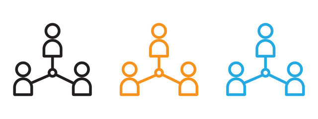 Stakeholders icon Thin line illustration set