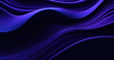 Fototapeta premium An abstract design featuring flowing waves in shades of purple and blue, creating a modern and dynamic visual effect.