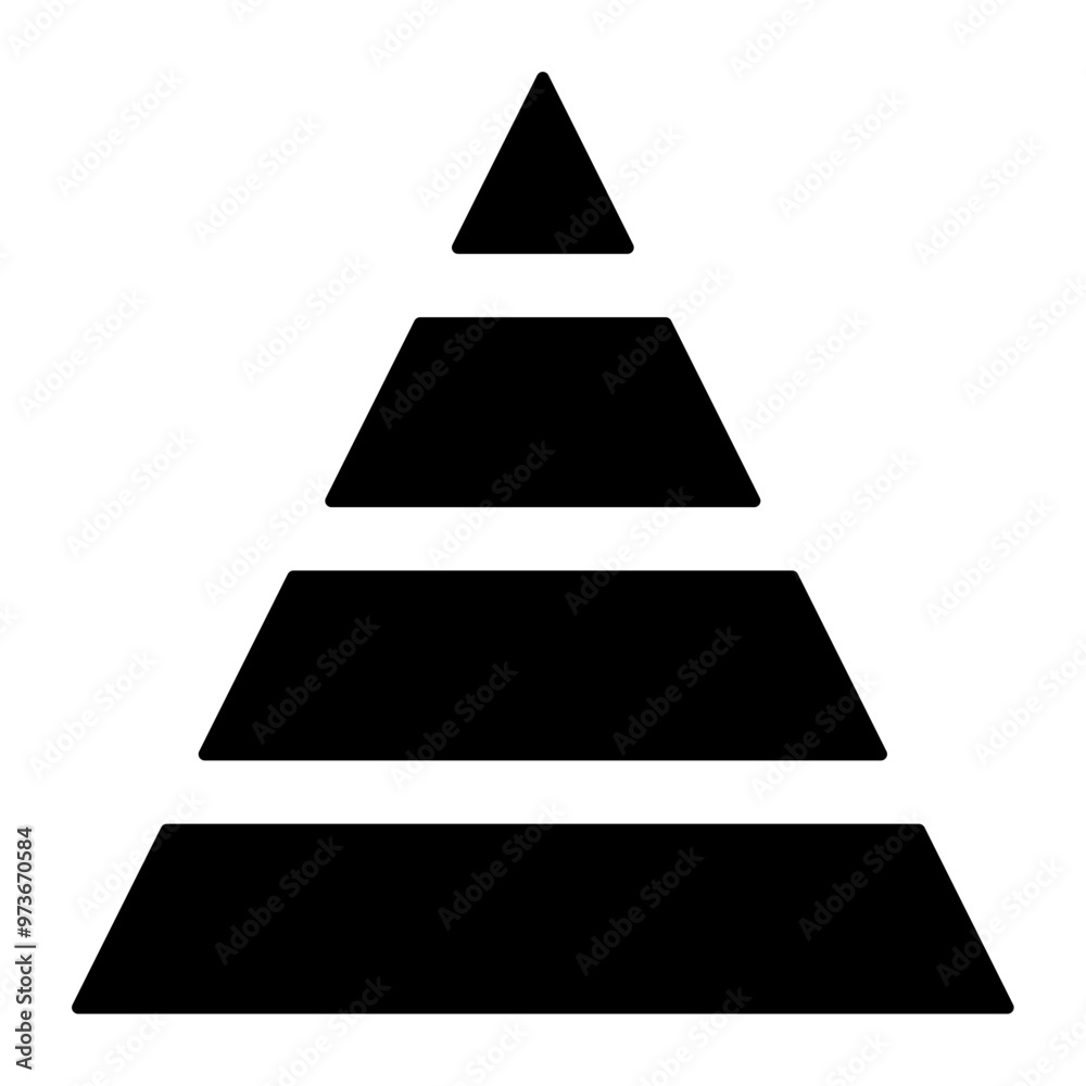 Wall mural pyramid chart icon