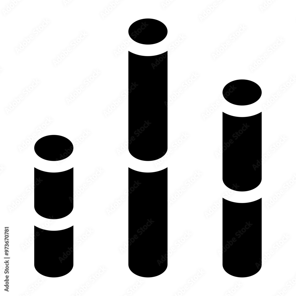 Canvas Prints bar chart icon