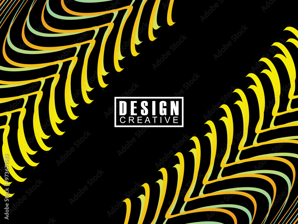 Fototapete background futuristic abstract technology shining rainbow light lines on black background modern wav